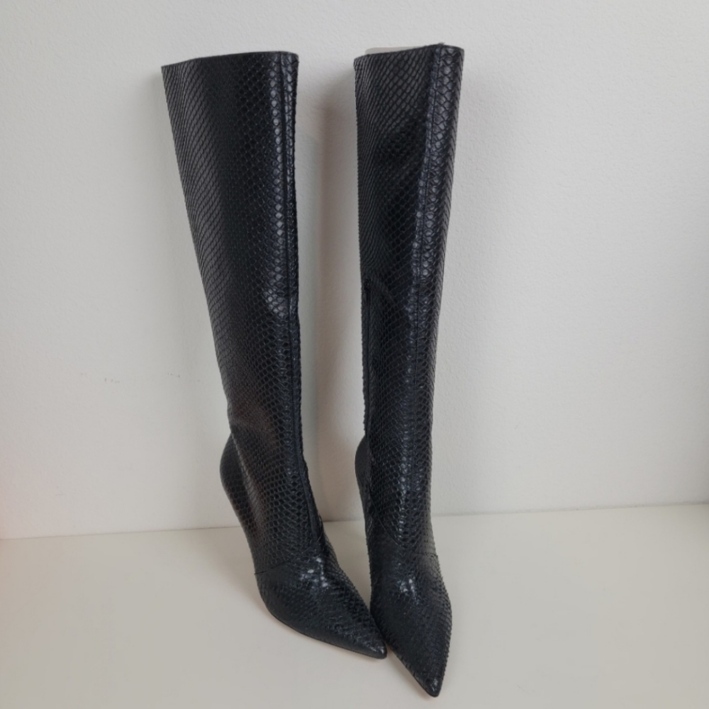 Report Signature Limonta knee length tall boot heels - Picture 3 of 6